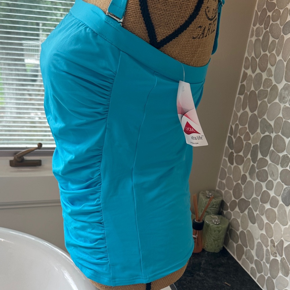 NWT Lands' End Women's Tankini in Aqua size 8 - Picture 4 of 10